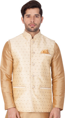VASTRAMAY Sleeveless Self Design Men Jacket