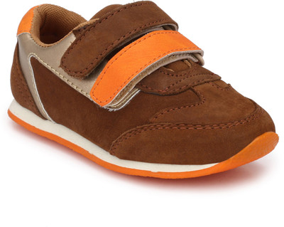 

Tuskey Boys Velcro Running Shoes(Brown, Tan