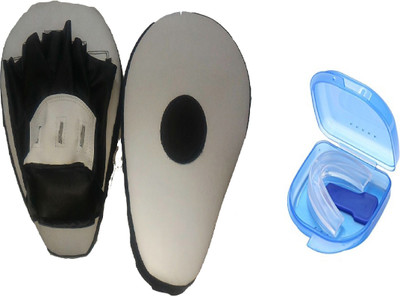 

FACTO POWER Pair of Black Color Curve Coacher Pad and Blue Color Mouth Guard Boxing Kit