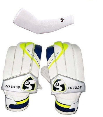 

SG Combo Of Two- One Pair Of 'Ecolite' Batting Gloves (Right Handed) (Size- Men) + One Pair Of Cricket Hand Sleeves (Large)(color On Availability)- Cricket Kit