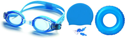 

Venom MULTICOLOR GOGGLES, CAP WITH EAR, NOSE PLUG & 80 CENTIMER TUBE Swimming Kit