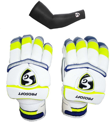 

SG Combo Of Two- One Pair Of 'Prosoft' Batting Gloves (Right Handed) (Size- Men) + One Pair Of Cricket Hand Sleeves (Large) (Color On Availability)- Cricket Kit