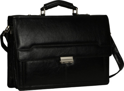 

Leather Giant 18 inch Expandable Laptop Messenger Bag(Black), Bk