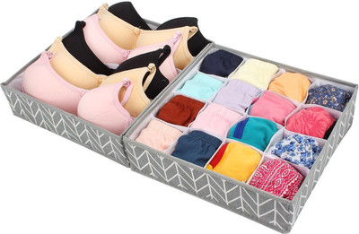 

HOKIPO Lingerie Storage Case(Bra and Panty, Pack of 2)