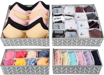 

HOKIPO Lingerie Storage Case(Bra and Panty, Pack of 4)