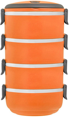 

hengli DE-MFP 4 Containers Lunch Box(2800 ml), Orange