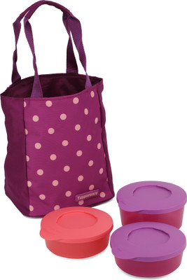 Tupperware Polka Lunch Set 3 Containers Lunch Box(1250 ml)