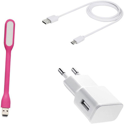 DAKRON Wall Charger Accessory Combo for Motorola Moto X4(White)