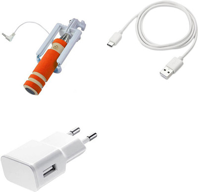 DAKRON Wall Charger Accessory Combo for OnePlus 5(White)