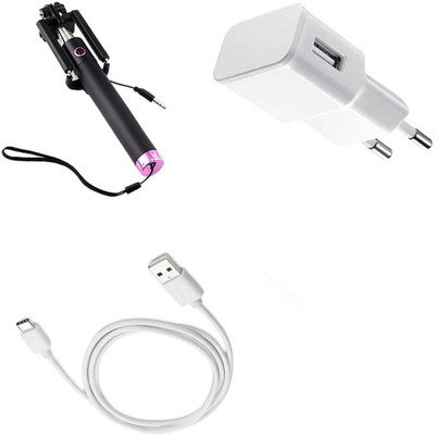 DAKRON Wall Charger Accessory Combo for OnePlus 3(White)