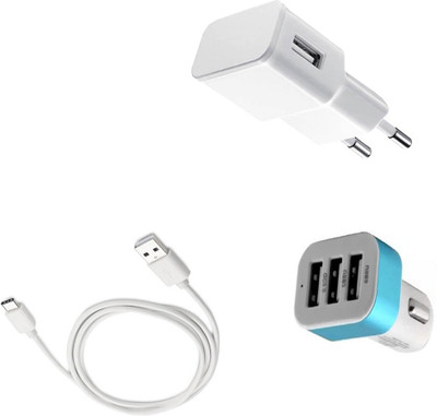 DAKRON Wall Charger Accessory Combo for OnePlus 3(White)