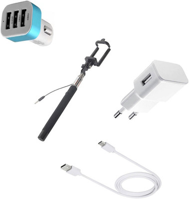 DAKRON Wall Charger Accessory Combo for Infinix Zero 5 Pro(White)