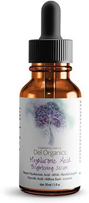 

Del Organics Hyaluronic Acid Brightening Serumreishilicoricewillow Barkglycolic Acid Organic Skin Whitening(89.91 ml)