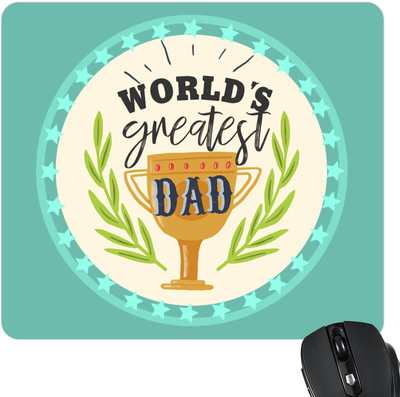 

Giftsmate Fathers Day Gifts Worlds Greatest Dad Trophy Printed Mouse Pad for Dad Mousepad(Green)