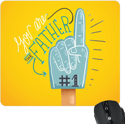

Giftsmate Fathers Day Gifts No. 1 Father Printed Mouse Pad for Dad Mousepad(Yellow)
