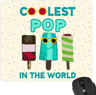 

Giftsmate Fathers Day Gifts Icecream Coolest Pop in the World Printed Mouse Pad for Dad Mousepad(Green)