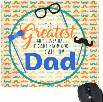 

Giftsmate Fathers Day Gifts My Greatest Gift Dad Printed Mouse Pad for Dad Mousepad(Orange)