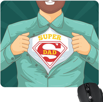 Giftsmate Fathers Day Gifts Super Dad Printed Mouse Pad for Dad Mousepad(Green)