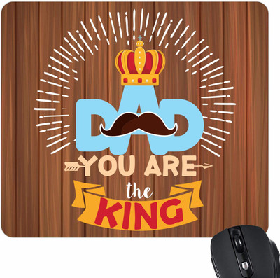 

Giftsmate Fathers Day Gifts You are King Dad Printed Mouse Pad for Dad Mousepad(Brown)
