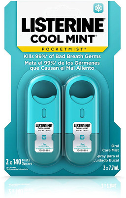 

Listerine Pocketmist Cool Mint, 2 Count - NA(7.7 ml)