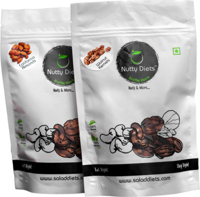 

Nutty Diets Almonds & Walnut Combo (250G X200G) Almonds(450 g, Pouch)