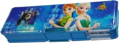 

IndusBay Frozen Cartoon Theme Art Plastic Pencil Box(Set of 1, Blue)
