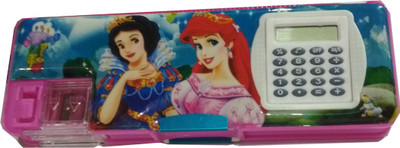 

IndusBay Princess Cartoon Theme Art Plastic Pencil Box(Set of 1, Pink)