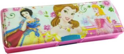 

HALO NATION Princess Cartoon Art Plastic Pencil Box(Set of 1, Pink)