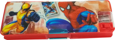 

HALO NATION SpiderMan Cartoon Art Plastic Pencil Box(Set of 1, Red)
