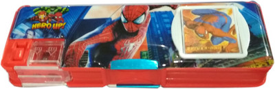 

HALO NATION SpiderMan Cartoon Art Plastic Pencil Box(Set of 1, Red)