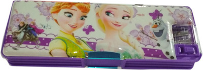 

HALO NATION Frozen Cartoon Art Plastic Pencil Box(Set of 1, Purple)