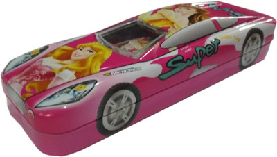 

HALO NATION Princess Cartoon Art Metal Pencil Box(Set of 1, Pink)