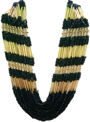 KashQueen Latesh Casual Wear Black & Gold Necklace/Moti Mala For Womens Pearl Mother of Pearl