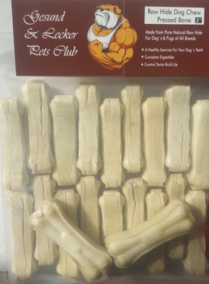 

Gesund & Lecker Pressed Bone 3 inch 20 pcs Lamb Dog Chew(800 g, Pack of 20)