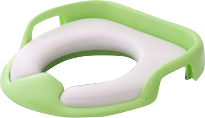 

SYGA Baby toilet seat safe soft training seat potty sitting ring with handles bathroom trainer closestool cover (Green) Potty Seat(Green)