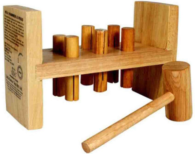 

Toyz Avenue Wooden Puzzles Hammer & Pegs Learning Toy For Kids(1 Pieces)