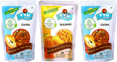 

VVO Ready to eat Freeze Dried Chikoo & Mango Fruit Snacks (Pack of 3) 75 g