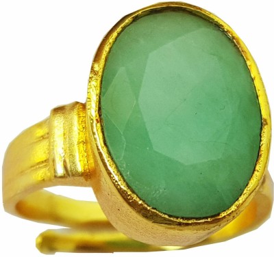 RS JEWELLERS RS JEWELLERS Gemstones 5.38-6.40 Ratti Natural Certified EMERALD panna Gemstone Panchdhatu Ring ,Pukhraj Birthstone Astrology Ring Metal Emerald 18K Yellow Gold Plated Ring Brass Emerald Gold Plated Ring