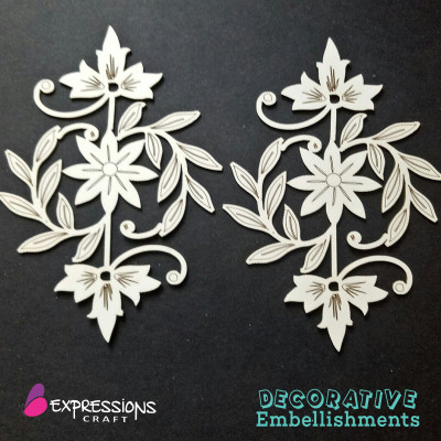 

Expressions Craft Stamps Designer Leafy flora Mixed media Frame DIY Decorative Embellishments Theme, Scrapbook Kit(DIY)