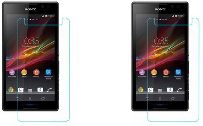 MudShi Tempered Glass Guard for Sony Xperia C(Pack of 2)