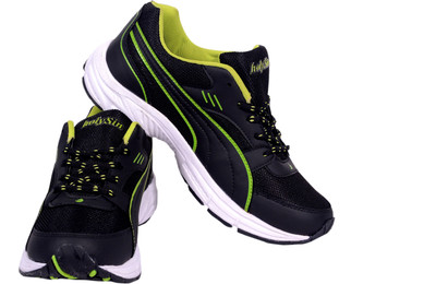 

holySin Running Shoes For Men(Black, Green