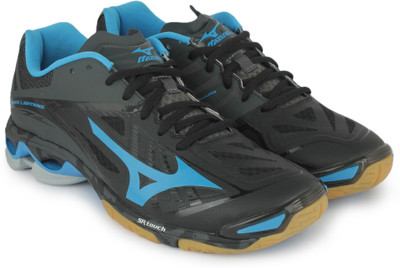

Mizuno Wave Lightning Z2 Badminton Shoes For Men(Multicolor, Black / diva blue / dark shadow
