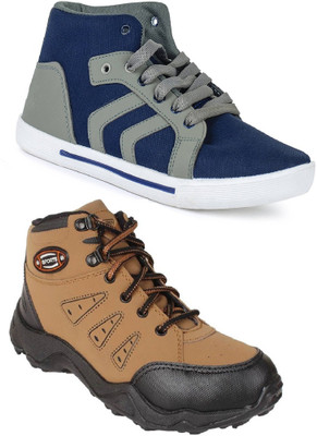 

Chevit Pack of 2 Beige & Blue & Grey Casual & Sports Shoes (Loafers & Running Shoes) Casuals For Men(Beige, Blue, Grey