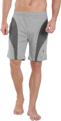 Jockey Solid Men's Grey, Red Gym Shorts