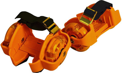 

clastik Kids Street Glider Roller Skates- Assorted Color Quad Roller Skates - Size standard UK(Orange)