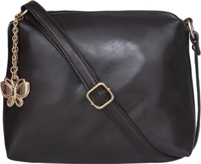 

Butterflies Women Black PU Sling Bag