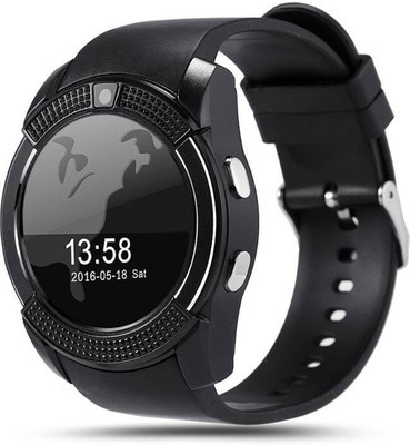

bodoc ZZZ_D15_ V8 Bluetooth Smartwatch With Sim & Tf Card Support With Apps Like Facebook And Whatsapp Touch Screen Multilanguage Android/Ios Mobile Phone Wrist Watch Phone With Activity Trackers And Fitness Band Smartwatch(Black Strap Free Size)