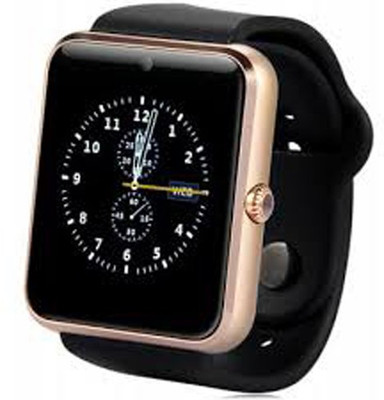 

Style Maniac A15 Smartwatch with SIM card slot, 32Gb Memory card slot and Fitness Tracker Smartwatch & apple wireless earphone bluetooth headphone with mic BLACK Smartwatch(Black Strap ONE SIZE)