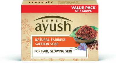 

Lever Ayush Natural Fairness Saffron Soap(400 g, Pack of 4)