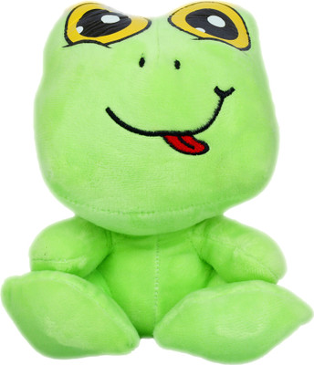 

Cuddly Soft Fabric Frog Character Stuffed Toy for Kids - 8 inch(Green)